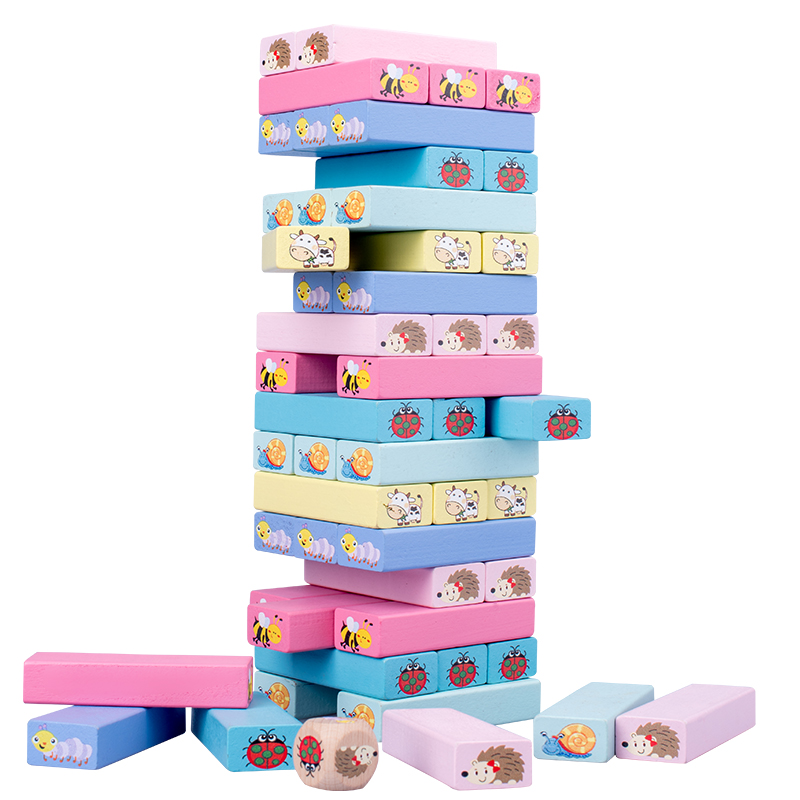 Board Game Jenga - Décennie s en bois à empiler