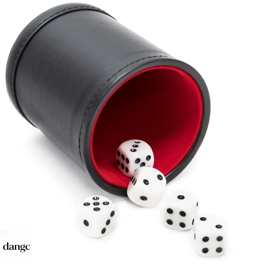 Board Game Yahtzee - Gobelet à dés en cuir avec