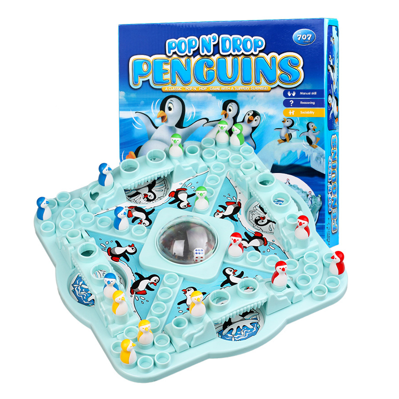 Board Game Jenga - Jeu de société d'échecs pingouin, jeu