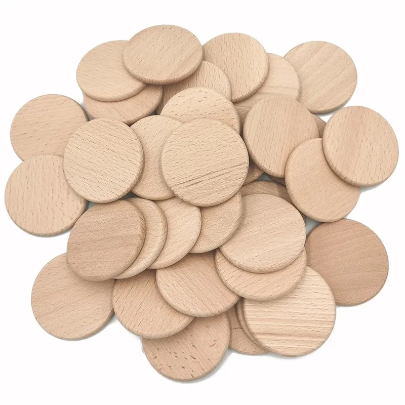 Board Game Zenith - 50 Pièces de Cercles en Bois