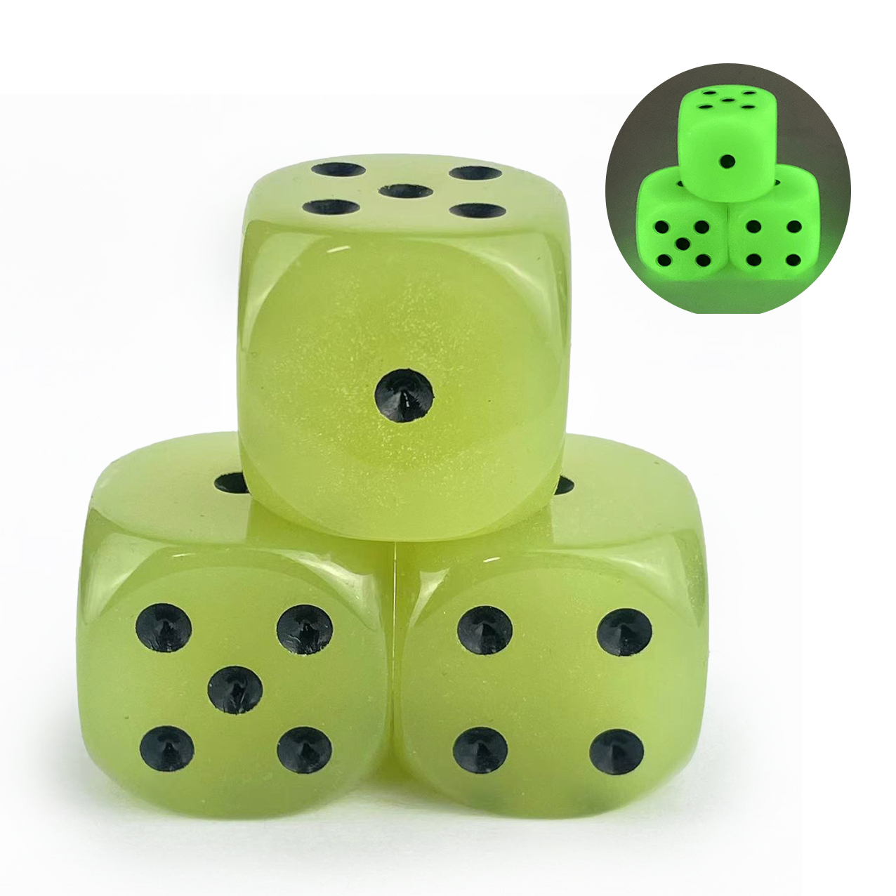 Board Game Yahtzee - D6 Glow in the Dark Dice