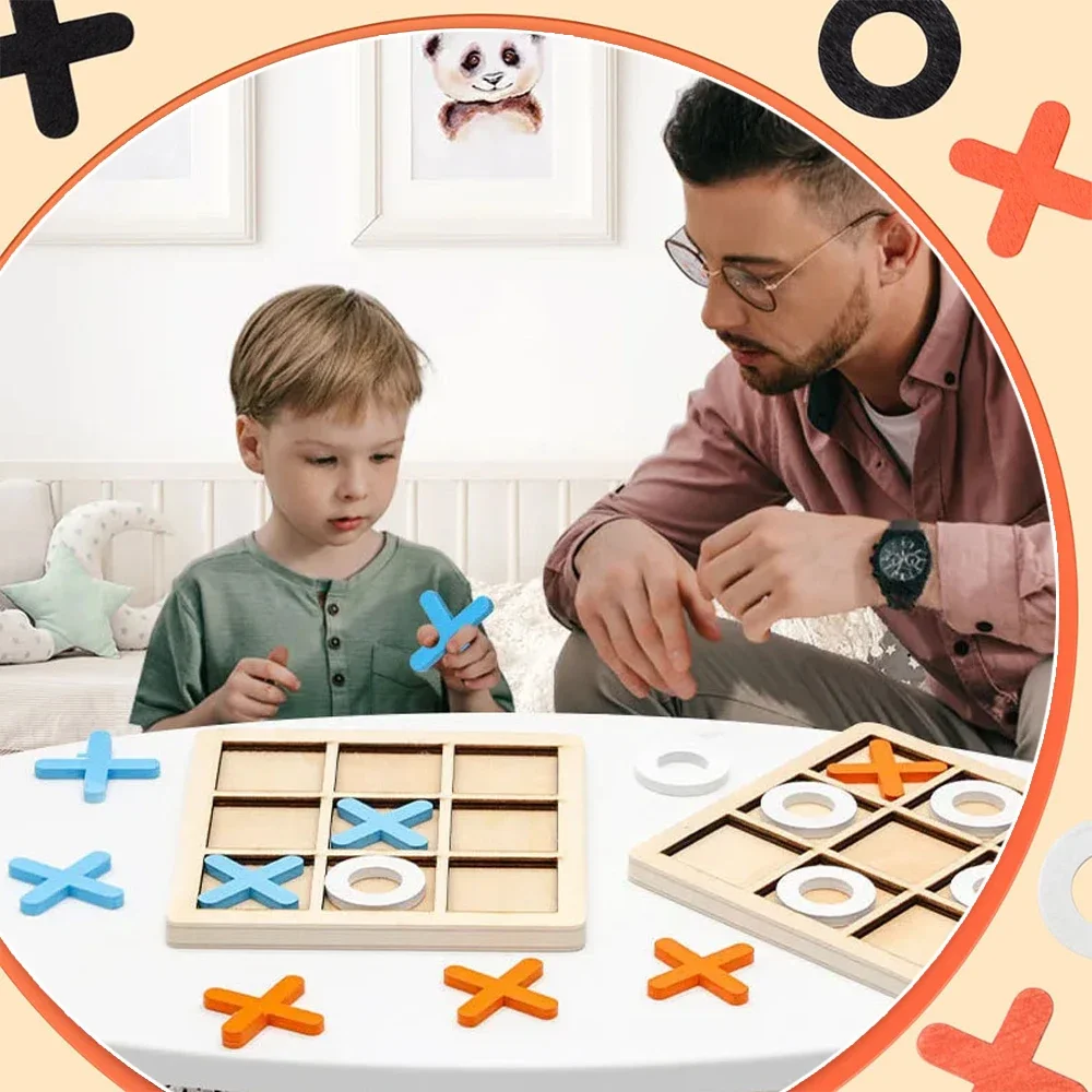 Jeu en bois XO Tic Tac Toe, Mi - Board Game For 6 Years Old avis et prix