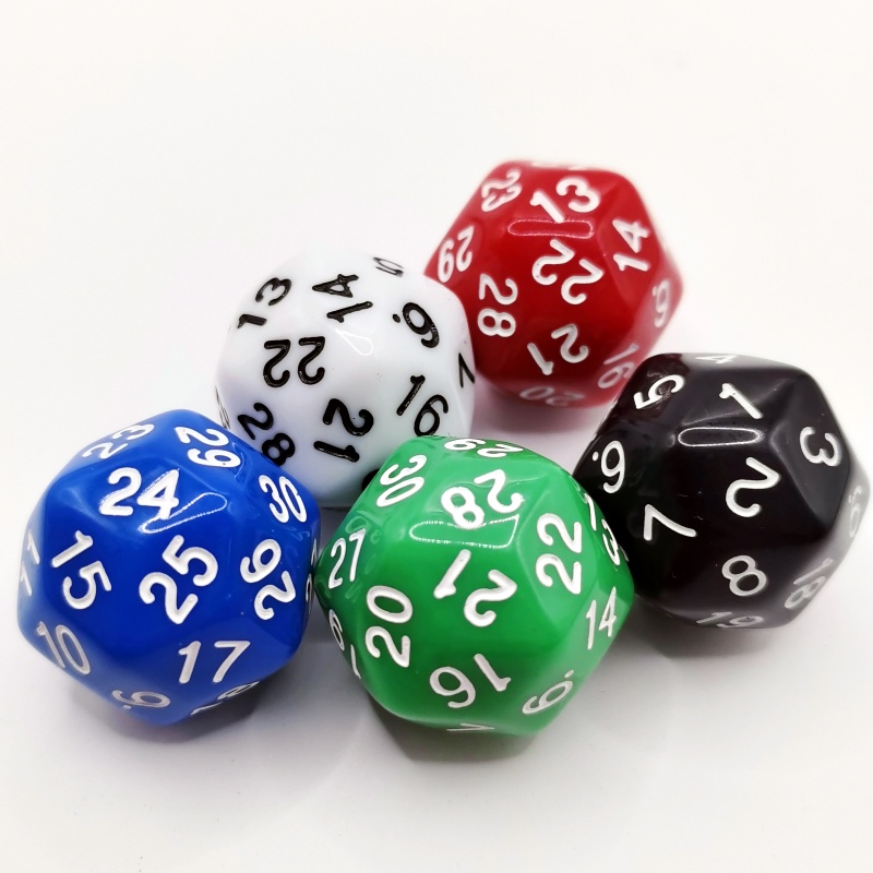 5 pièces Cube 30 côtés D30 dés - Board Game Yahtzee avis et prix