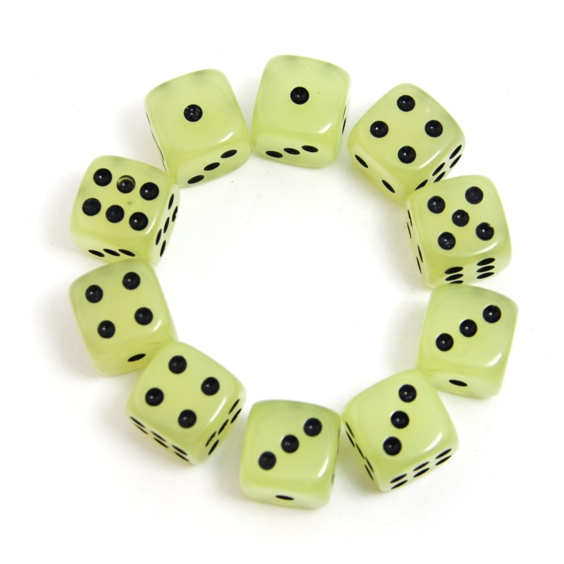 10-Pack D6 6 faces dés brillen - Board Game Yahtzee avis et prix