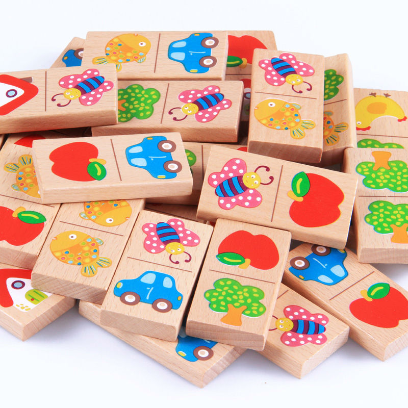 28 pièces bébé en bois Domino  - Board Game Monopoli avis et prix