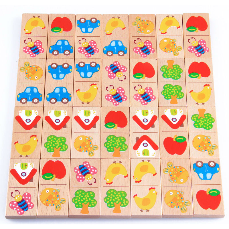 28 pièces bébé en bois Domino  - Board Game Monopoli avis et prix