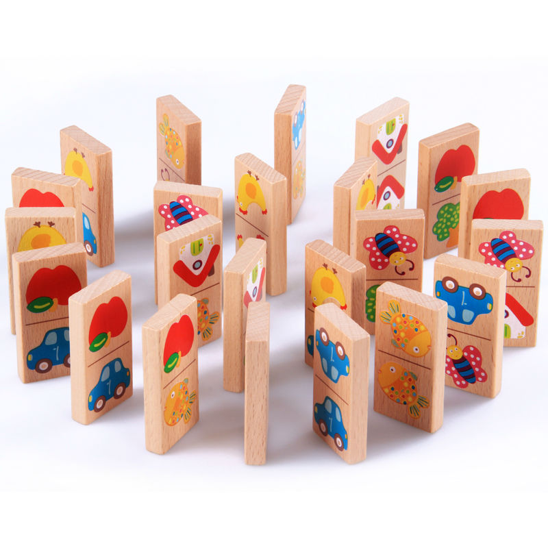 28 pièces bébé en bois Domino  - Board Game Monopoli avis et prix